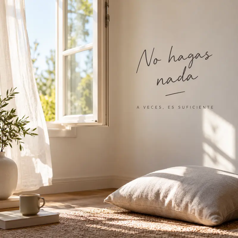 Rincón tranquilo junto a una ventana para que no hagas nada durante un minuto