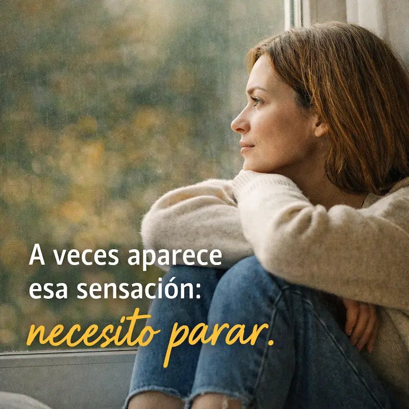 necesito parar sensación de pausa y reflexión interior