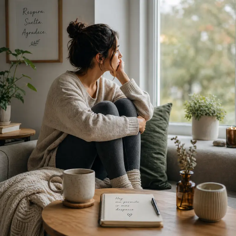 No tengo ganas de nada sensación de falta de energía y apatía en un momento de pausa en casa