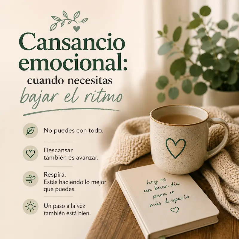 Cansancio emocional y necesidad de descansar sin exigirse tanto