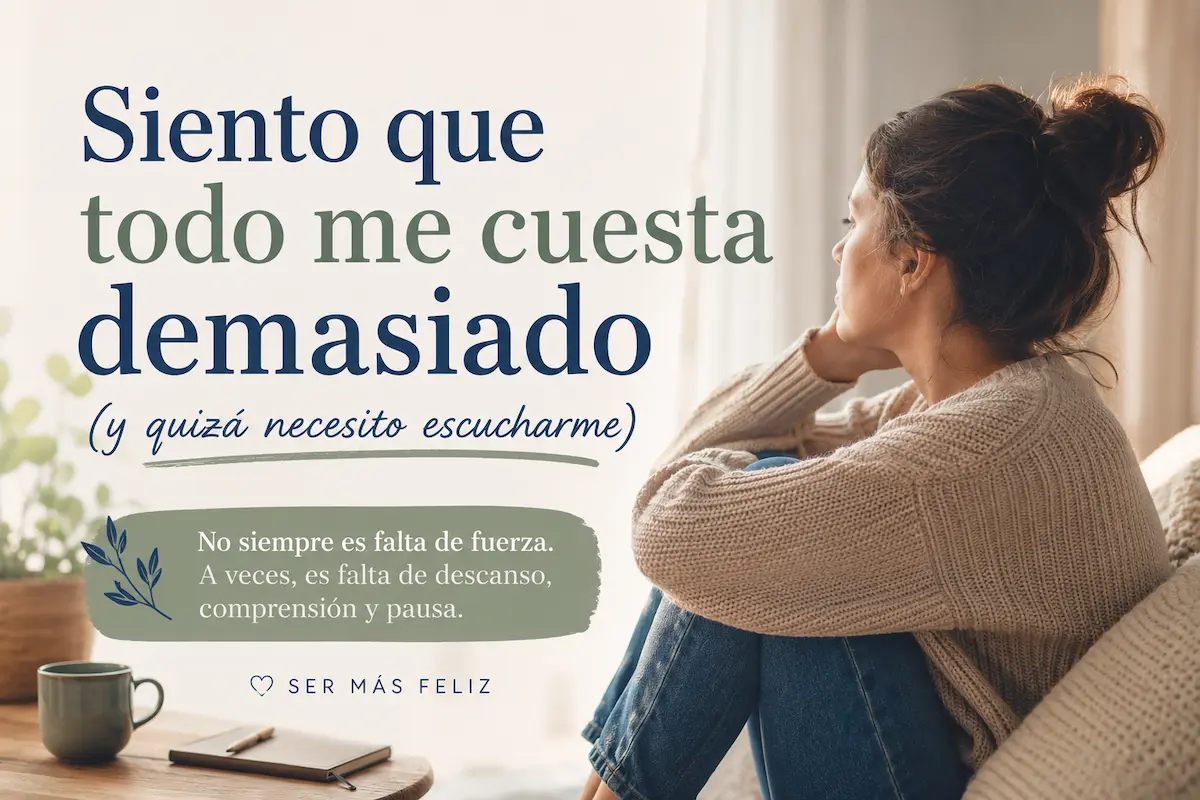 Persona sentada junto a una ventana reflexionando mientras experimenta cansancio emocional y la sensación de que todo le cuesta demasiado.